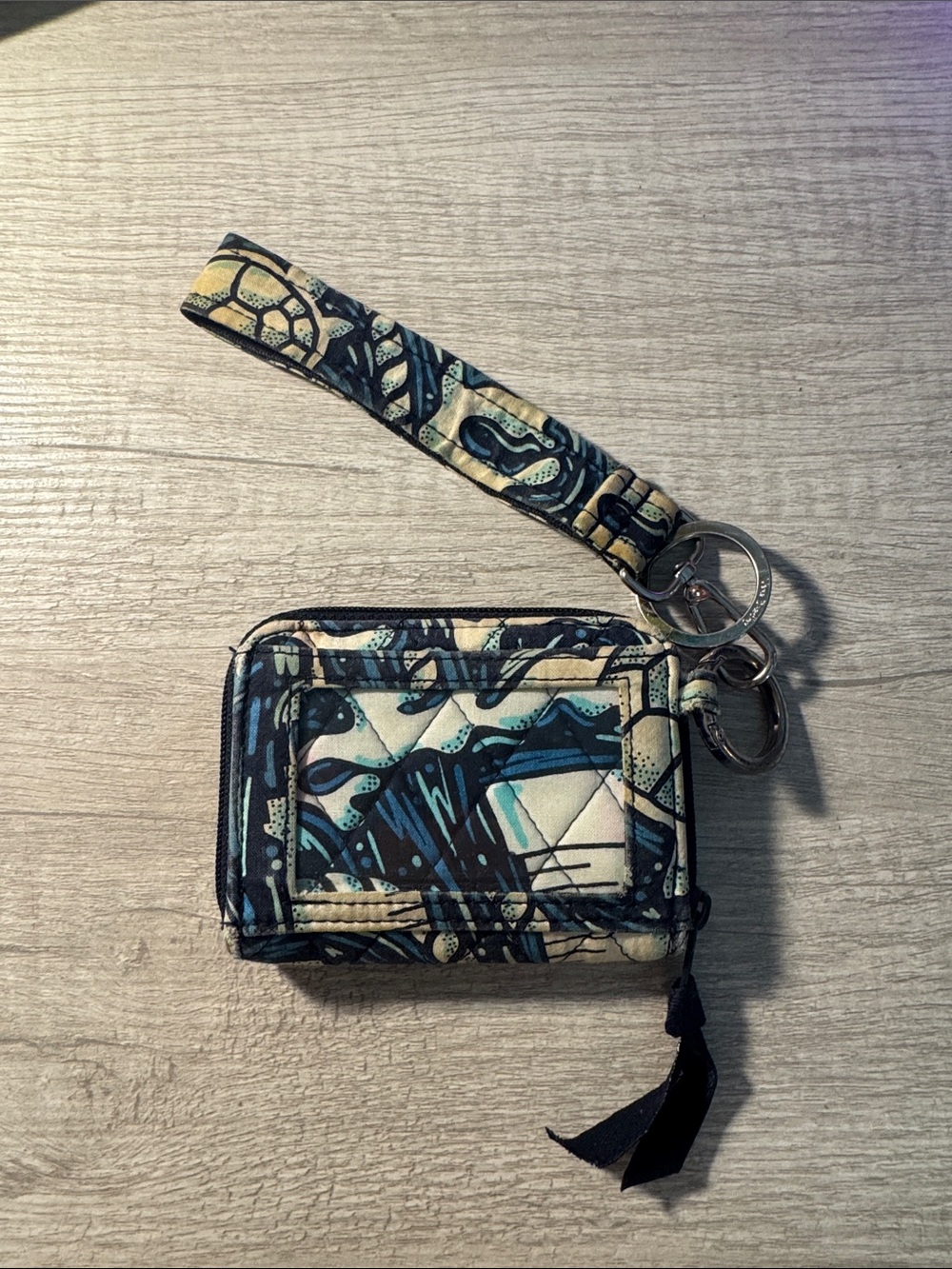 Vera Bradley Blue Turtle Design Wallet and Keychain